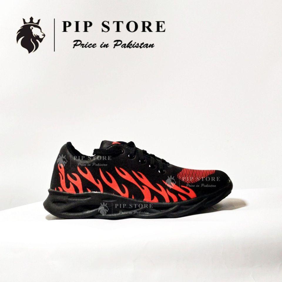 Mens Rubber comfortable Joggers, Red Fire