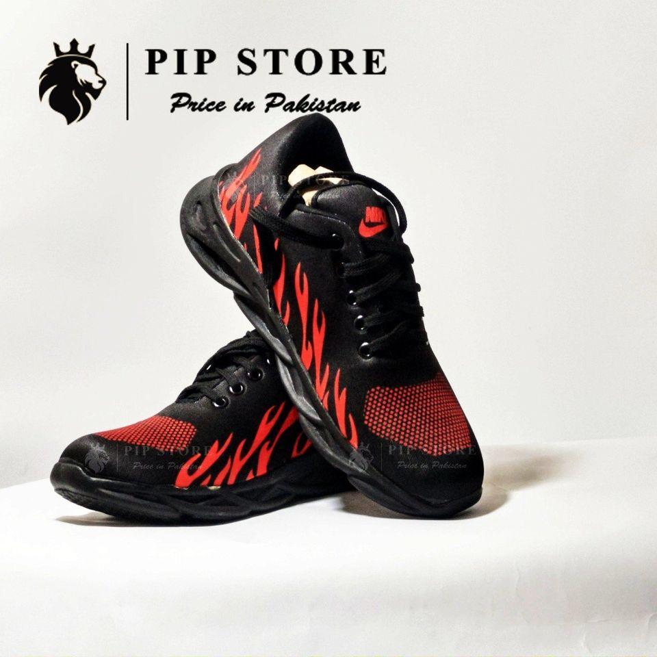 Mens Rubber comfortable Joggers, Red Fire
