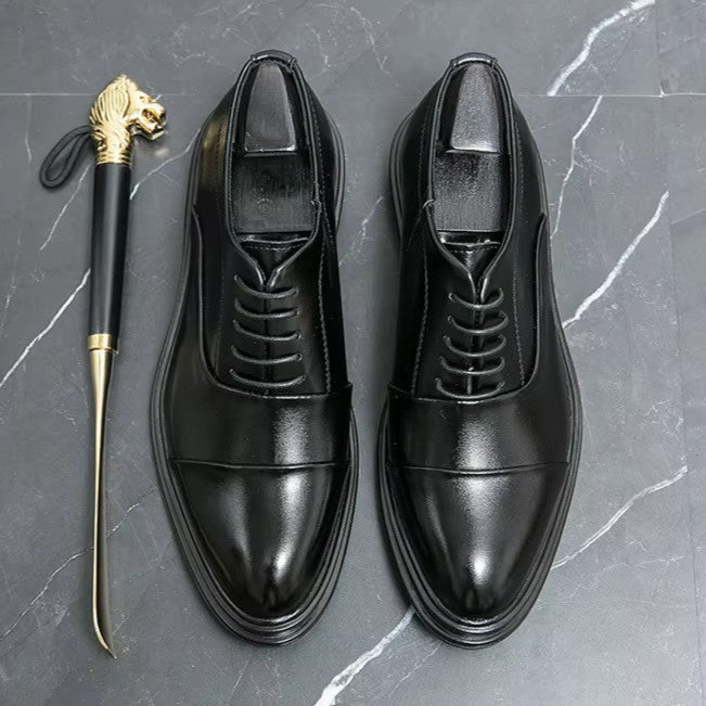 Formal Leather Oxford Cap-Toes