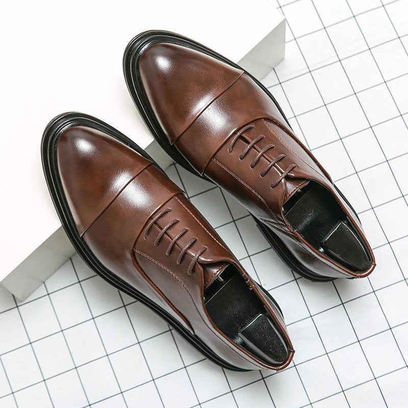 Formal Leather Oxford Cap-Toes