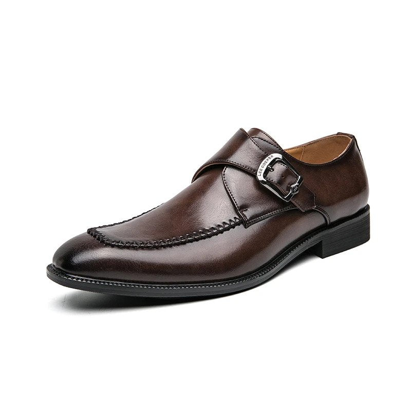 Hand-forged buckle dress shoes