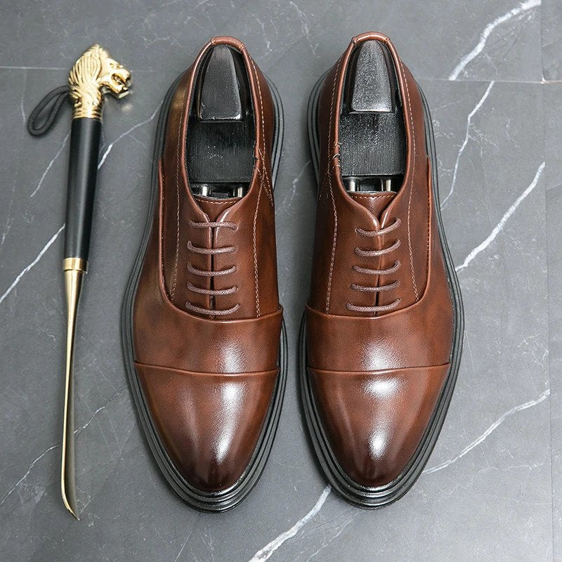 Formal Leather Oxford Cap-Toes